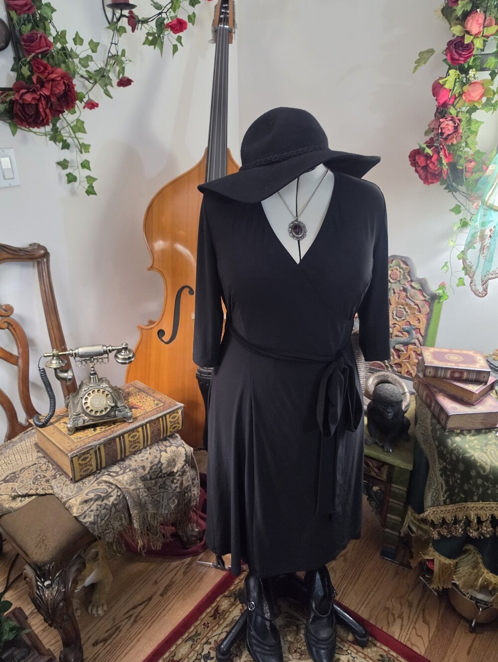 Kiyonna Black Dress Top - 1X